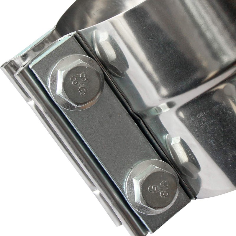 LEDAUT Exhaust Band Clamps 5" Lap Joint - Stainless Steel With 1 Block 2Pcs For 5" Od To 5" Id Exhaust Pipe, Muffler, Elbow And Exhaust Tubing Connection(2 Pack) - Image 4